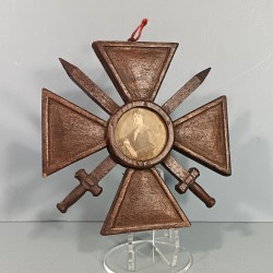 CROIX DE GUERRE EN BOIS ARTISANAT DE TRANCHEE SOUVENIR DE LA GRANDE GUERRE 1914 1918